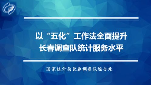 长春调查队善用“五化”工作法全面提升统计服务水平 | 数字文化创意内容应用服务